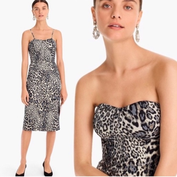 J. Crew Dresses & Skirts - Jcrew collection leopard print metallic dress